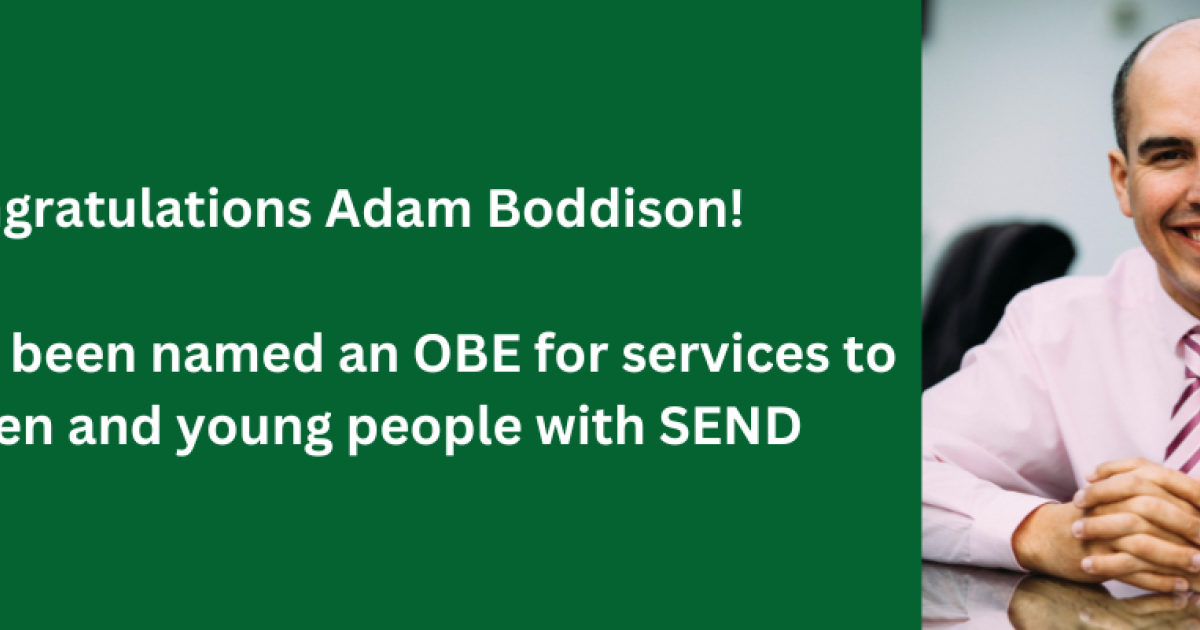 Professor Adam Boddison Former Chief Executive Of Nasen Has Been
